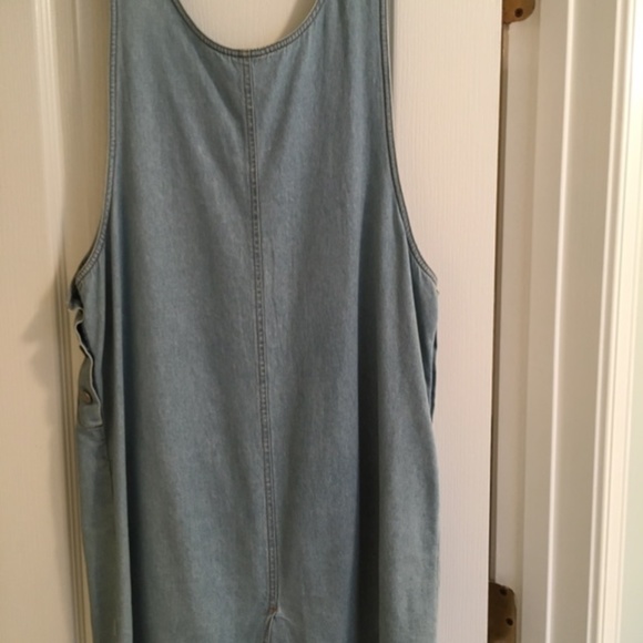 Vintage Looney Tunes Denim Overalls Style Dress with Rivet Buttons Ladies Large - Picture 3 of 11